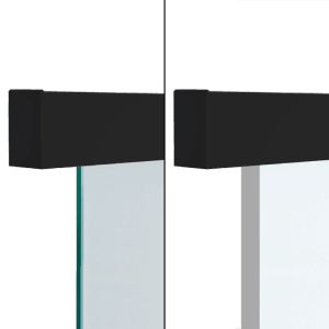 Novadoors Schiebetürsystem Nova 406 Schwarz für Glas- oder Holztüren.