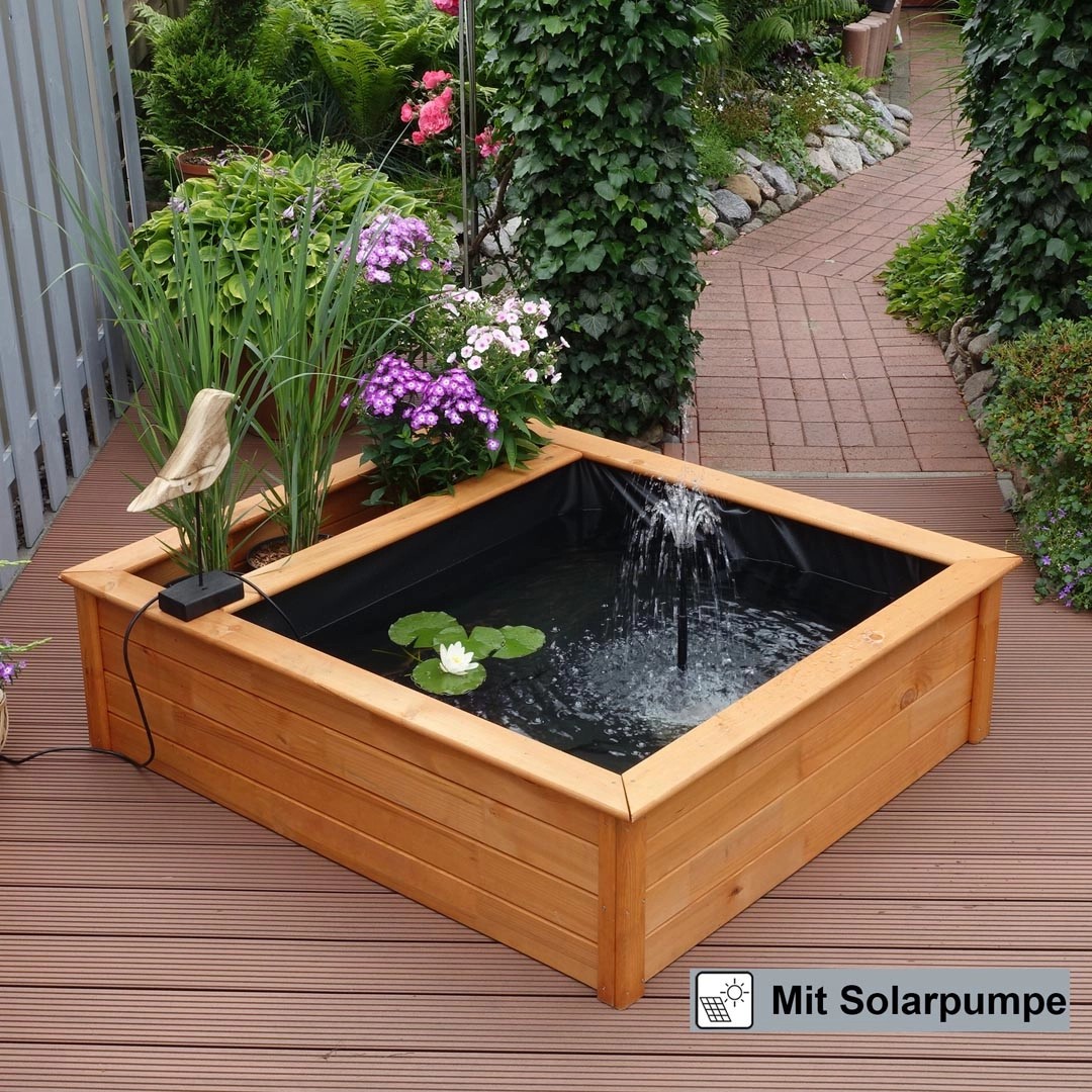 Promadino Hochteich mit Pflanzzone inkl. Solarpumpe (LxBxH) 146 x 127 x