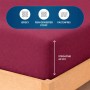 AM Qualitätsmatratzen Premium Jersey Boxspringbett Spannbettlaken aus Baumwolle Made in Germany 90x200cm in Bordeaux_4