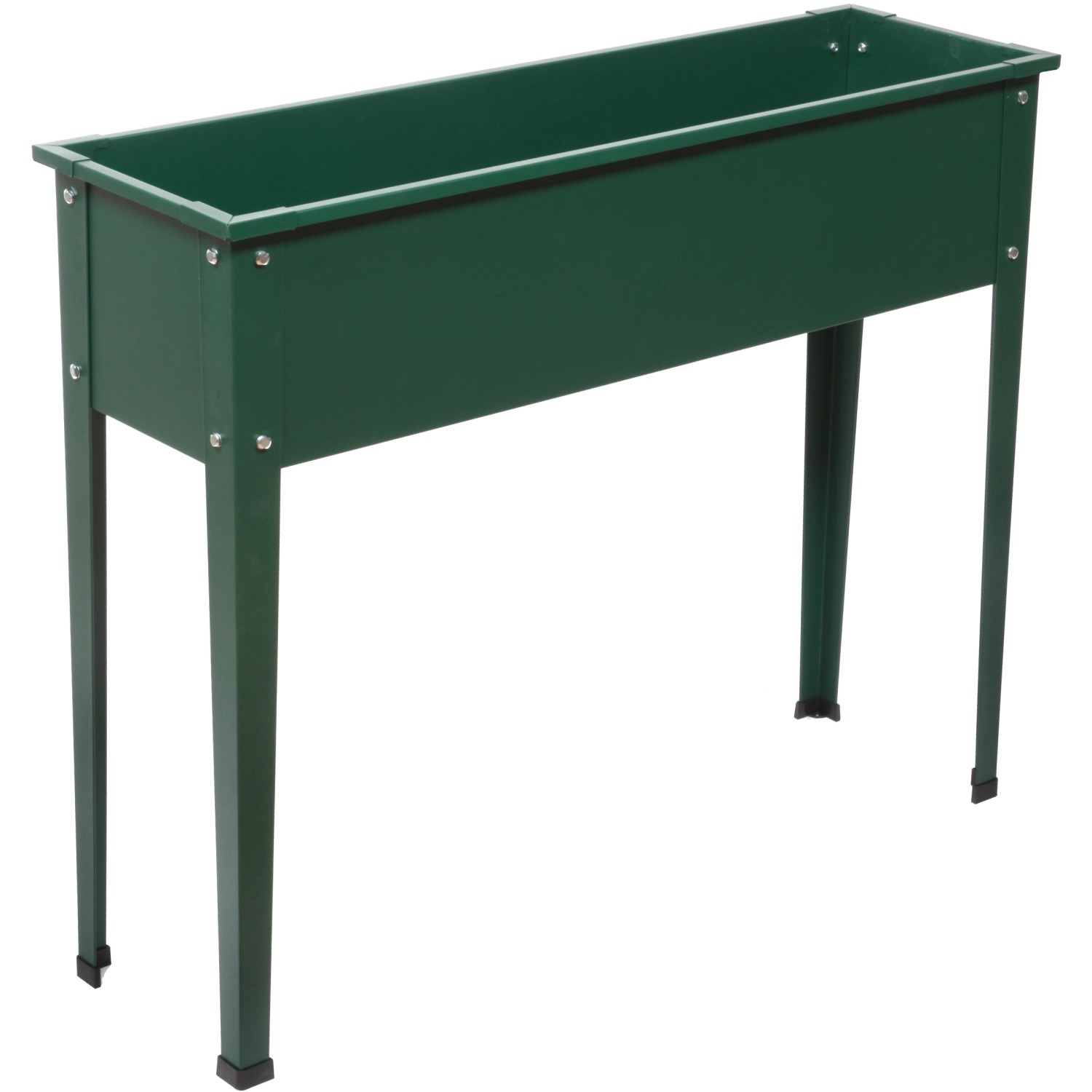 Floraworld Hochbeet Season, grün, 100x30x80cm, aus Stahlblech mit Füßen.