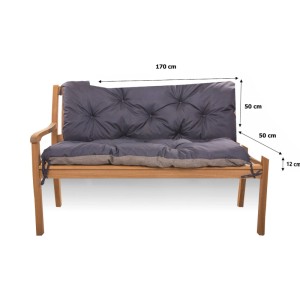 Marinefarbenes Bankkissen 170x50x50 cm für 3-Sitzer Gartenbank.
