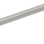 Moderner Siro Möbelgriff aus Metall in Alufarbe, Lochabstand 128 mm.