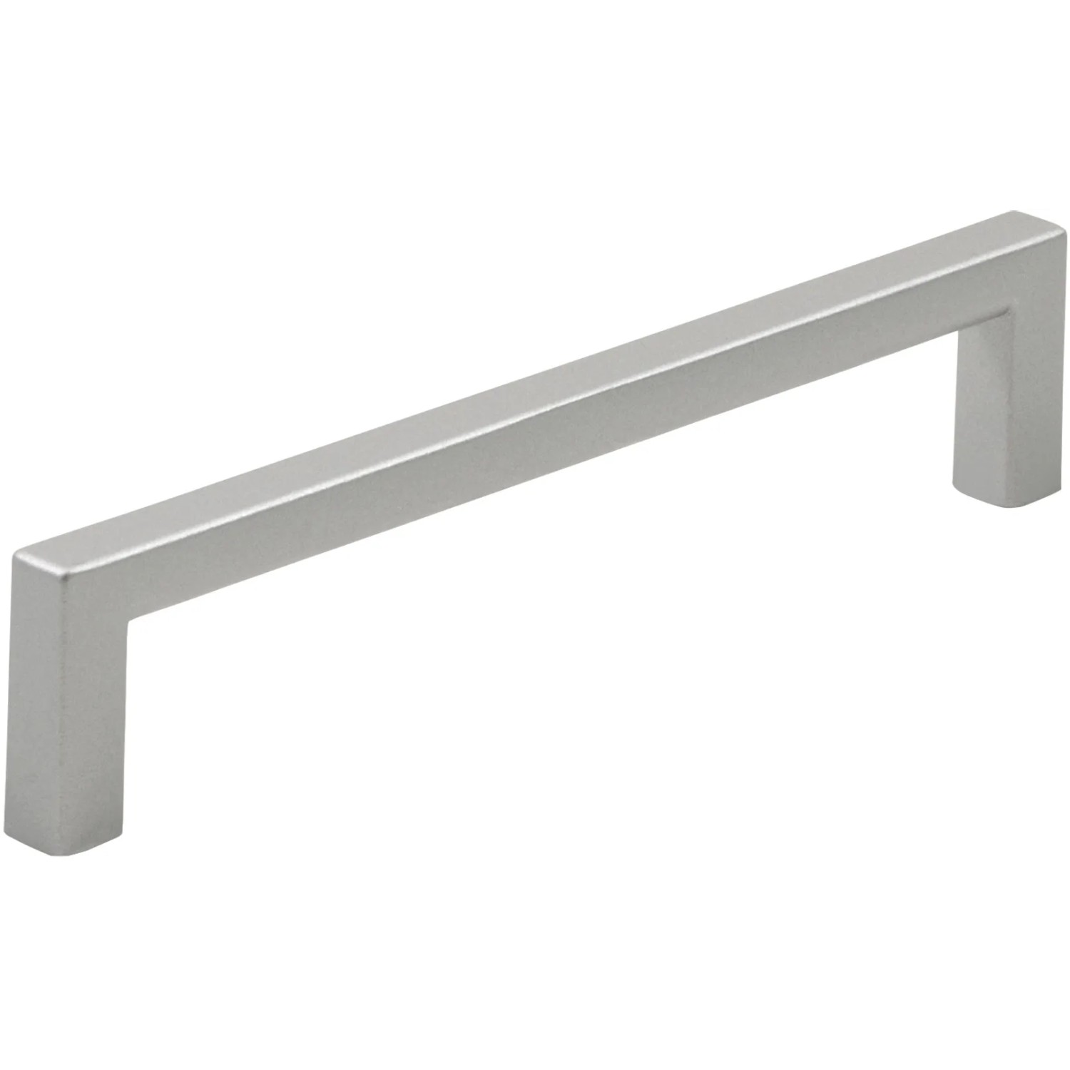 Moderner Siro Möbelgriff aus Metall in Alufarbe, Lochabstand 128 mm.