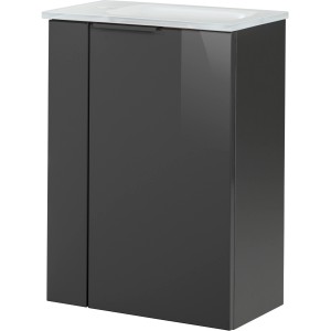 Fackelmann Waschbeckenunterschrank SBC, Anthrazit, 44 cm breit.