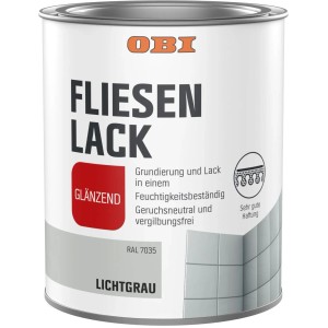 OBI Fliesenlack Lichtgrau Glänzend 750 ml