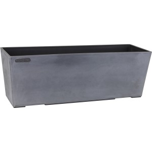 Eckiger, warmer grauer A.H.G. Michelangelo Pflanzkasten, 60 cm breit, für Innen- und Außenbereich.