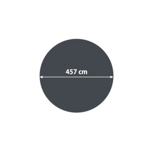 Schwarze MCW Pool Abdeckung, 400 µm, rund, Durchmesser 4,57 m.