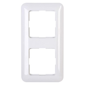 Kopp 2-fach Abdeckrahmen Cadiz, arktisweiß, für Schalter und Steckdosen.