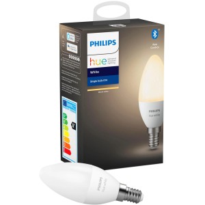 Philips Hue White E14 LED-Lampe mit Bluetooth, Einzelpack. Smarte Beleuchtung für Ihr Zuhause.