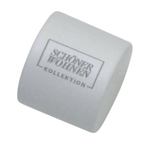 Schöner Wohnen Endkappe Leon, weiß-matt, für 20 mm Gardinenstange.