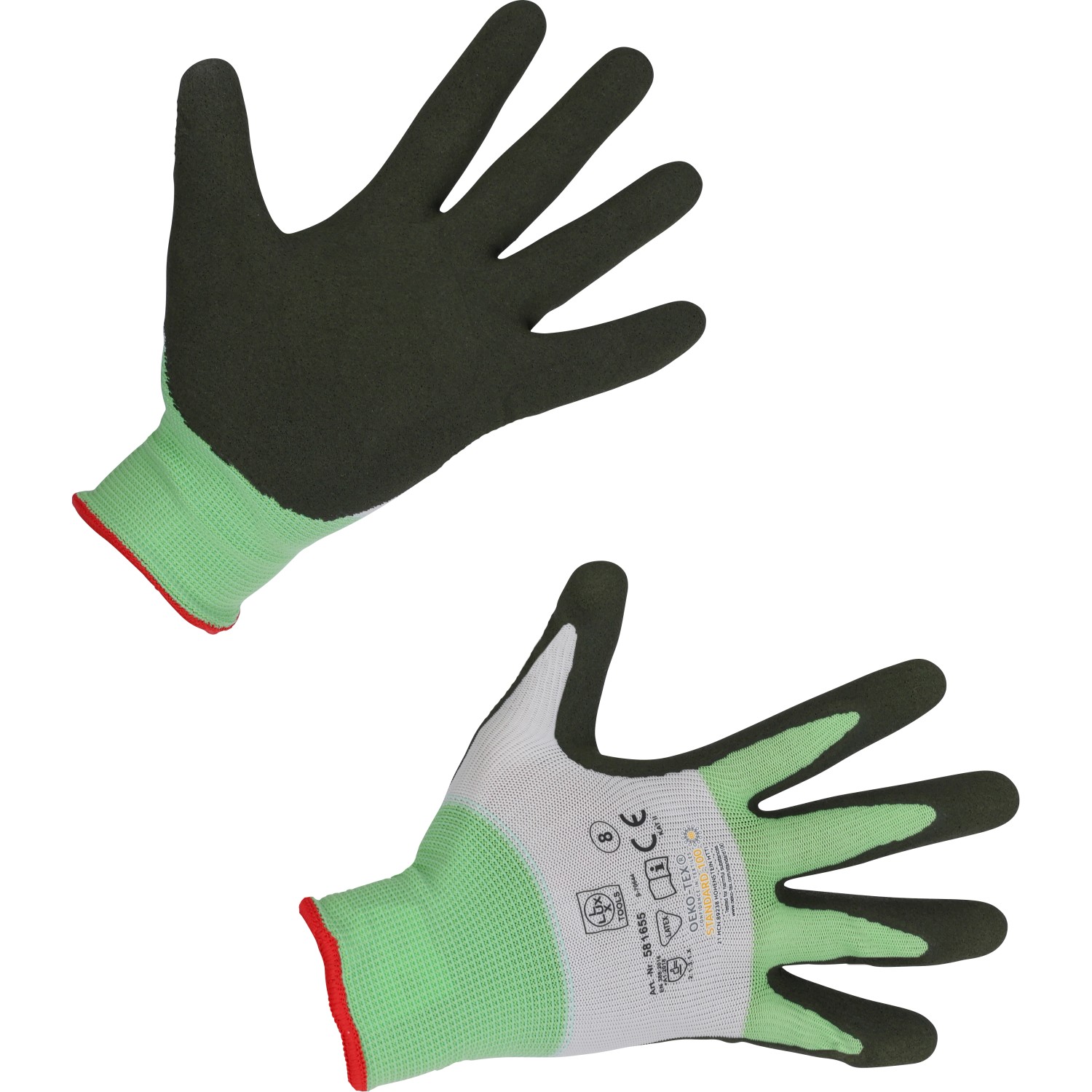 LUX Arbeitshandschuhe Eco Gr. 9, Arbeitshandschuh mit Gripp-Beschichtung für Montage und Werkzeugführung.