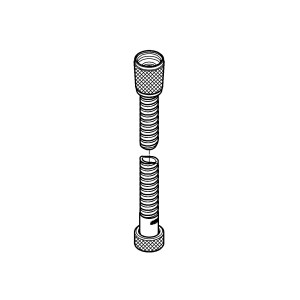 Grohe QuickFix Brauseschlauch VitalioFlex, 150 cm, Chrom, Detailansicht der Anschlüsse.