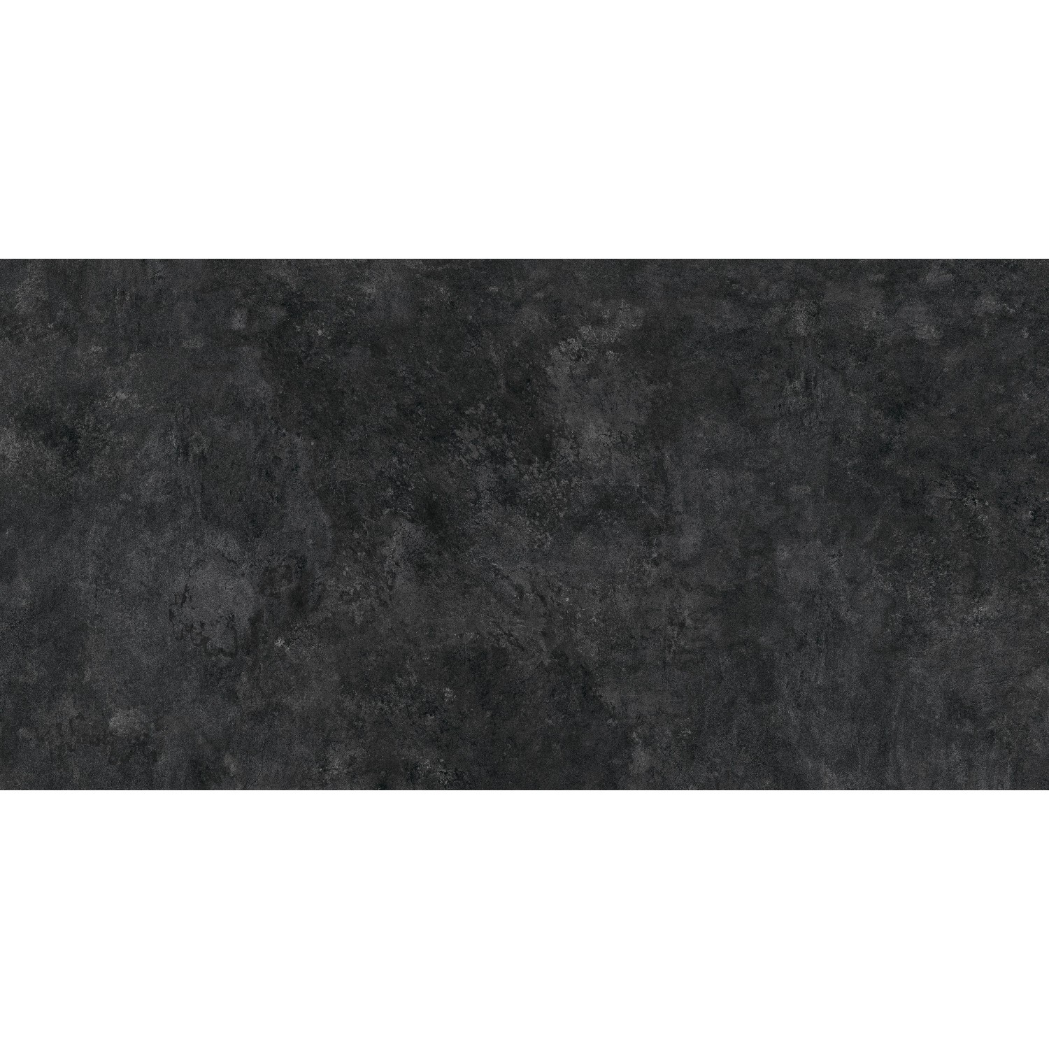 Feinsteinzeug Bodenfliese in Anthrazit, glasiert und matt, 60x120 cm.