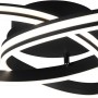 Moderne, dimmbare Trio LED-Deckenleuchte Nuria in Schwarz Matt mit geschwungenem Design.