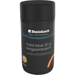 Pool Professional Total Blue 1 kg: Langsam lösliche Multifunktionstablette zur Pool Desinfektion.
