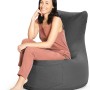 Sitting Point Sessel Outside Anthrazit, 300 l. Bequemer Sitzsack für Innen & Außen mit EPS-Perlen Füllung.