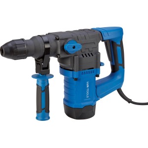 Blau-schwarzer LUX Bohrhammer E-BHL-23 mit Zusatzhandgriff und SDS-Plus Aufnahme.