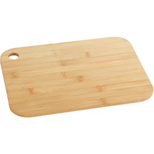 Wenko Schneidebrett Bambus M+, 33x25cm, Küchenhelfer mit Griffloch zum Aufhängen.