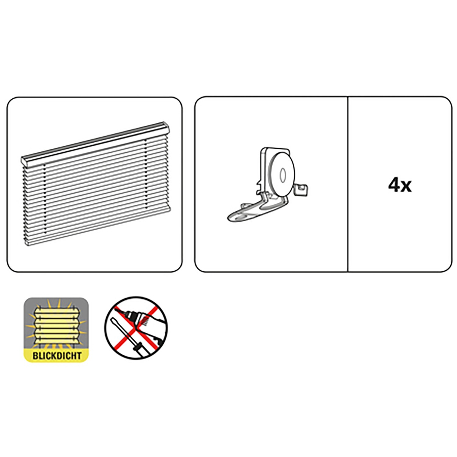 Gardinia Dachfenster-Plissee Grau 47,3x100cm mit Saugnäpfen, Montage ohne Bohren.