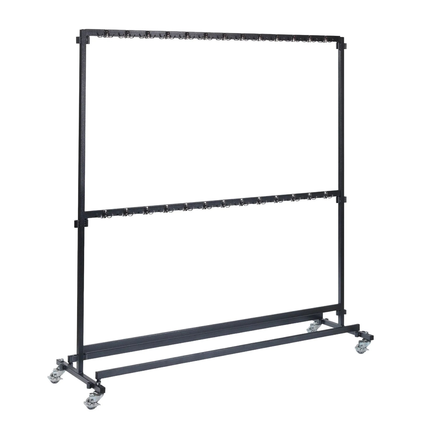 Veba Garderobenständer Nordic, silber/schwarz, mit 104 Haken, mobil und koppelbar.