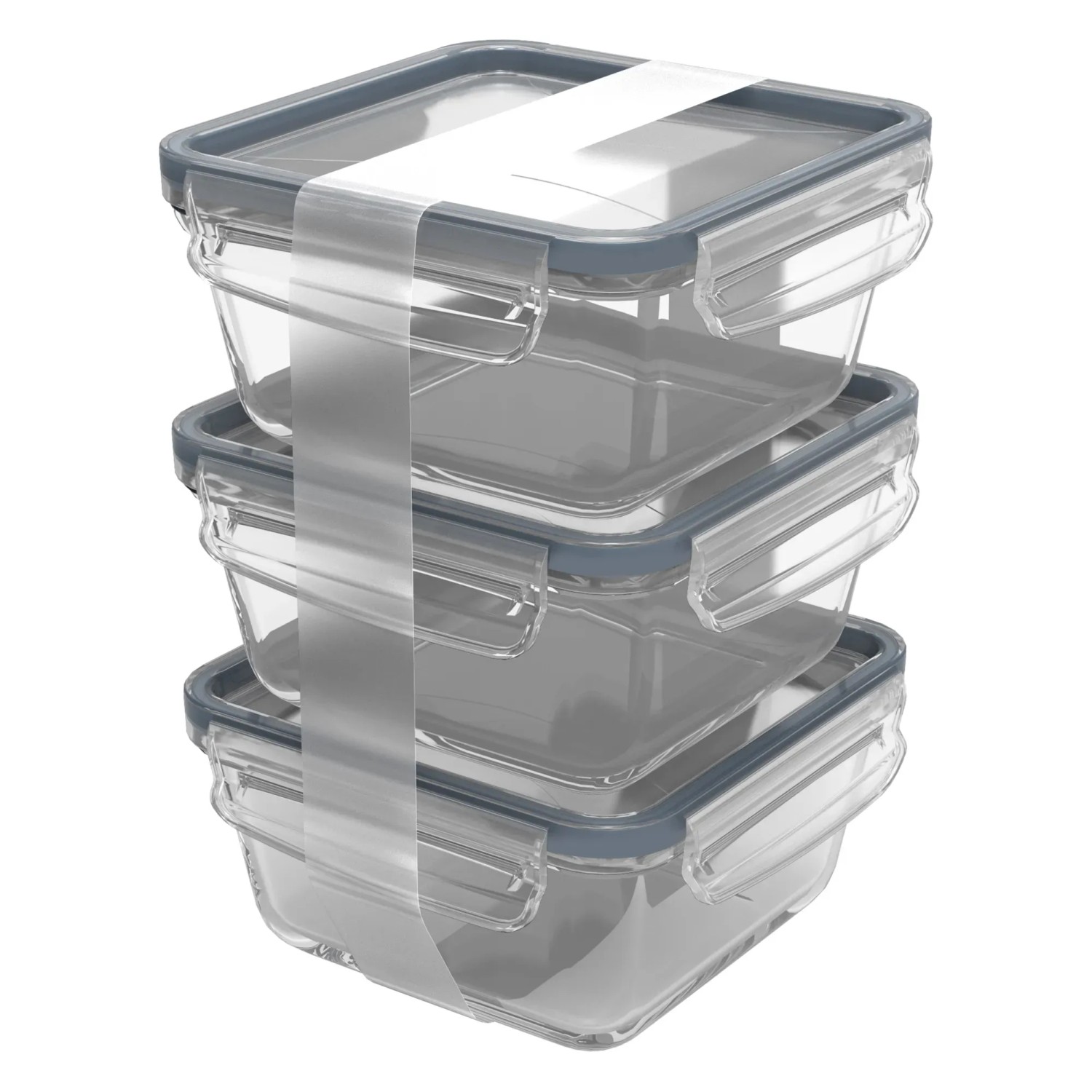 Rotho Kühlschrankdose-Set Click & Lock Glas 0,75 l 3-teilig Blau kaufen bei OBI
