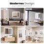 Emke LED-Spiegel mit Beleuchtung & Touchschalter, modern. Vielseitig in Bad, Hotel, Garderobe, Friseur einsetzbar.