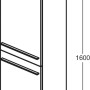 Skizze: Ideal Standard Bad-Hochschrank i.life A, weiß hochglanz, 30x160x40cm, Maße für Badezimmer.