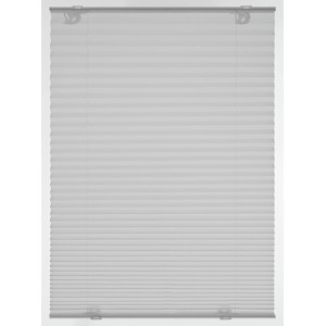 Graues Gardinia Dachfenster-Plissee 47,3x100cm mit Saugnäpfen für Rollos ohne Bohren.
