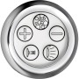 Nahaufnahme der Bedienelemente des Ottofond Atlanta Whirlpools mit Symbolen für Funktionen.