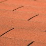 Rote, rechteckige Dachschindeln für Gartenhäuser, 3 m² Paket.