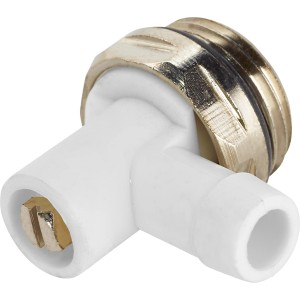 Entlüftungsventil aus Messing für Heizkörper, 21 mm (1/2 Zoll), mit Kunststoffnase.