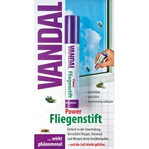 Vandal Power Fliegenstift: Stift zum Auftragen gegen Fliegen, Wespen und Bremsen am Fenster.