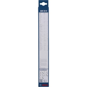 Verpackung des Bosch Aerotwin Rear AM 33 H Heckwischblatts für klare Sicht bei Autopflege.