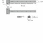Technische Zeichnung: Tor-Schloss-Set mit Maßen für Gartentor aus Nadelholz.