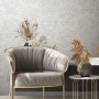 Marburg Vliestapete Habitat Ornament grau-beige im Raum, dekorative Tapete mit floralem Muster.