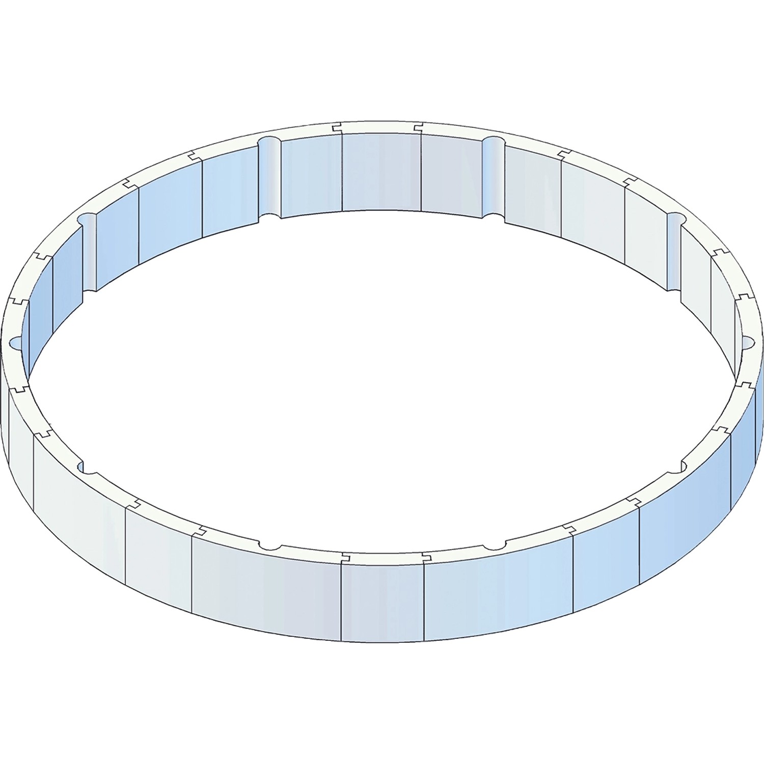 Chemoform Stahlwandpool-Protector T60 Rund, Poolumrandung zur Wärmedämmung.