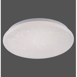 Weiße LED-Deckenleuchte Skyler von Just Light, Ø 34 cm, für Innenräume.