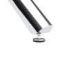 okwish Esstisch mit Glas Metall Wohnzimmer Rundtisch 80x80x76cm Silberfarben_10