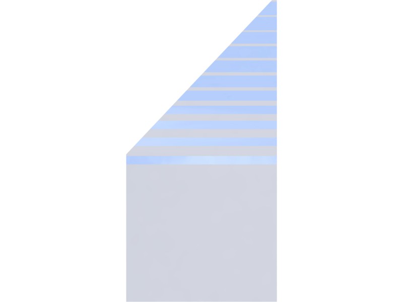 Sichtschutzzaun Anschlusselement Design Beta Glas Links 90 cm x 180/90