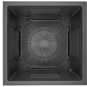Deroma Pflanzkübel Cubo Millennium, anthrazit, 49x49x49 cm, mit Rollen und Wasserspeicher.