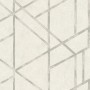 A.S. Creation Vliestapete Metropolitan Francesca Milano mit geometrischem Muster in Weiß-Grau.