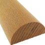Halbrundstab aus Buche, 20x10 mm, 1000 mm Länge. Holzleiste für kreative Raumgestaltung.