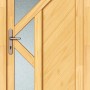 Holz-Nebeneingangstür Föhr, Fichte Natur, 98x200 cm, Anschlag links, mit Glasausschnitt.
