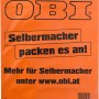 Oranger Bauschuttsack (500x800mm) aus recyceltem Kunststoff für schwere Materialien.