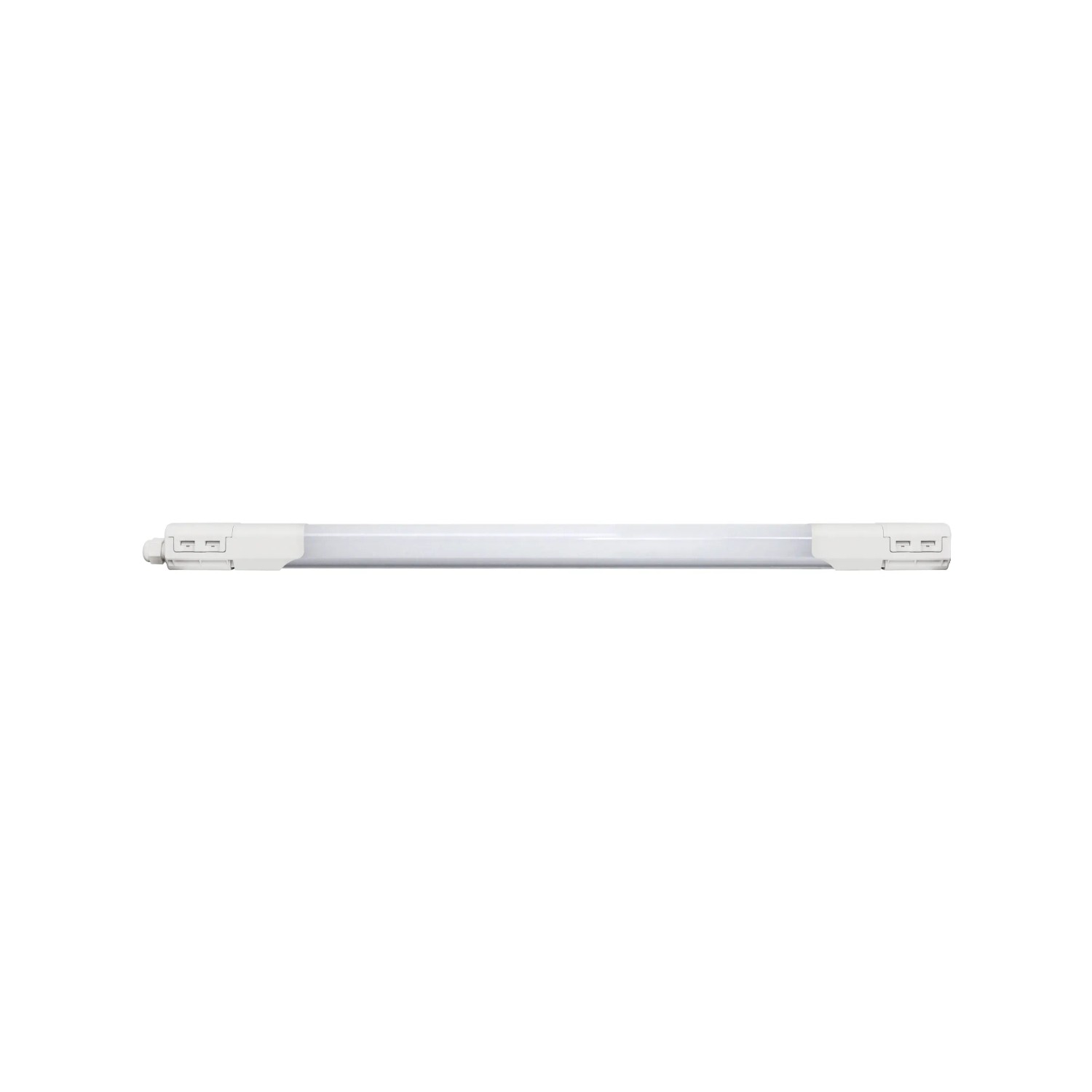 Weiße E2 Elektro LED Feuchtraum-Lichtleiste Plus S, 18W. Ideal für Bad & Keller.