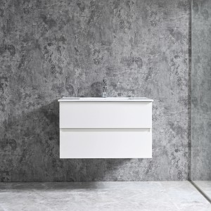 Sanotechnik Einzelwaschtisch Corbo 80 cm Weiß mit Softclose