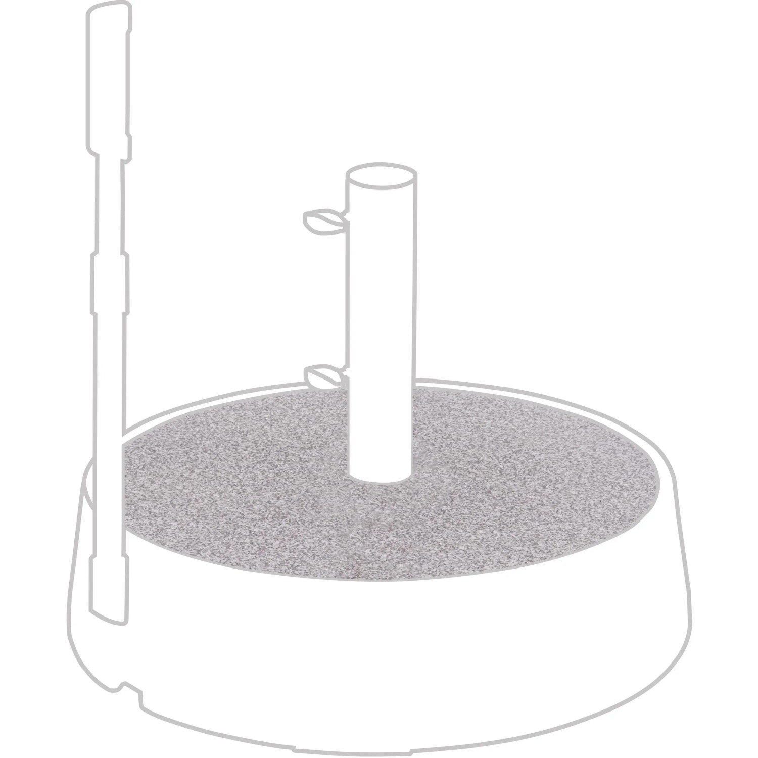Doppler Dekorplatte Easy Move Switch Granit Grau für Schirmständer.