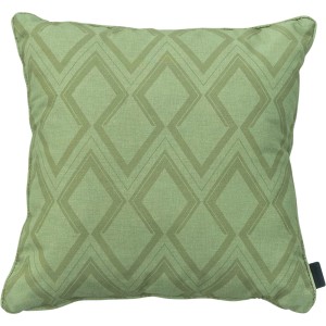 Madison Zierkissen Outdoor Graphic Sage, 50x50 cm, mit Rautenmuster für Gartenmöbel.