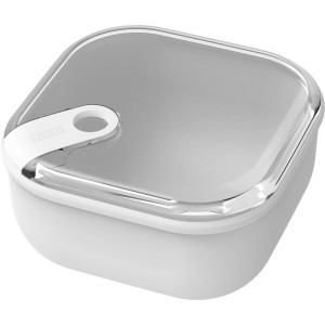 Rotho Frischhaltedose Ela 1 l, Mistletoe White, quadratisch mit transparentem Deckel.