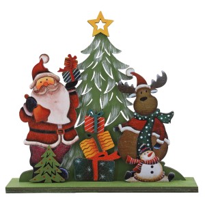 Aufsteller winterliches Motiv aus Holz, 20 cm